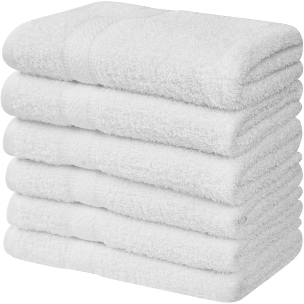 Hair Drying Towels Cotton 20x40 Inches Pack of 12 Lightweight Quick Dry